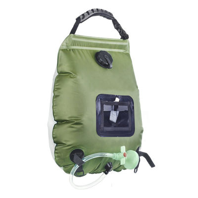 Saco de chuveiro com aquecimento solar de 20L para acampamento ao ar livre Kit de acessórios de chuveiro portátil