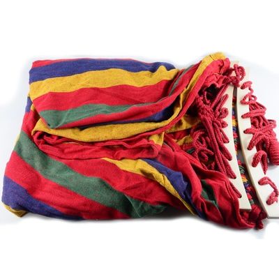 Outdoor Portátil de acampamento de tecido de lona hamaca pendurada dobrável hamaca balançar espesso fácil