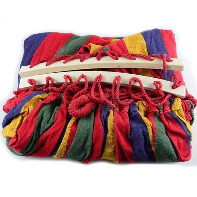 Outdoor Portátil de acampamento de tecido de lona hamaca pendurada dobrável hamaca balançar espesso fácil