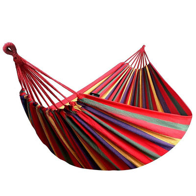 Hamaca de algodão portátil de tela para acampar de cores múltiplas
