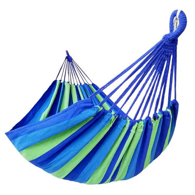 Hamaca de algodão portátil de tela para acampar de cores múltiplas