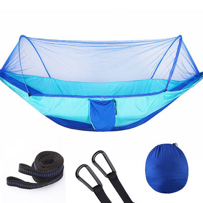 Amarração automática de acampamento de nylon aberta com rede de mosquitos impermeável e versátil