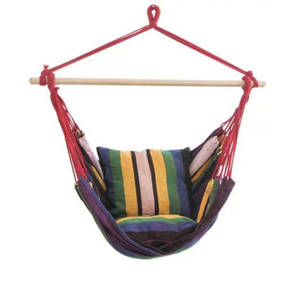 Cadeira de hammock de jardim pendurada Cadeira balançante de algodão compacta e confortável para viajar