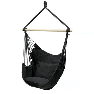Cadeira de hammock de jardim pendurada Cadeira balançante de algodão compacta e confortável para viajar