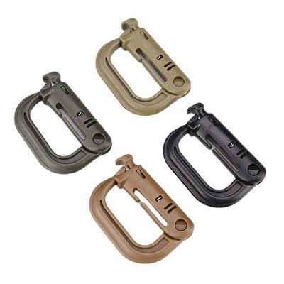 D Carabiner de plástico de forma acessório indispensável para mochila tática Molle