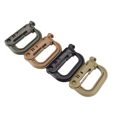 D Carabiner de plástico de forma acessório indispensável para mochila tática Molle