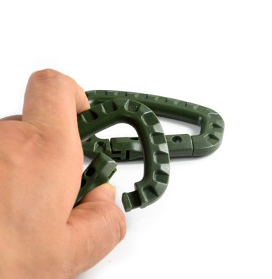 US Pagamento inicial Táctico D-Ring Molle Clip Keychain Carabiner de plástico leve