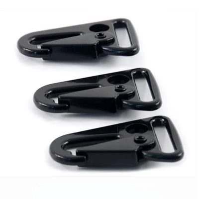 Custo de Envio Ligação de zinco 25mm Chave de Chave Snap Hook Carabiner preto HK Clipe para sacos