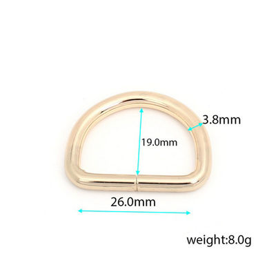 US 20mm 25mm Metal D de ouro anel Bolsa de fecho Acessórios com Política de devolução de 30 dias