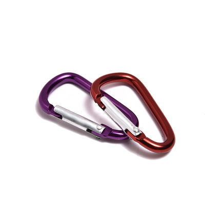 5cm D Forma de Alumínio Carabiner Redondo Outdoor Primavera Snap Hooks e resistente para outdoor