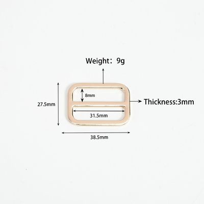 Fixação de liga de zinco de metal tri-glide 20mm 25mm 38mm para custo de envio
